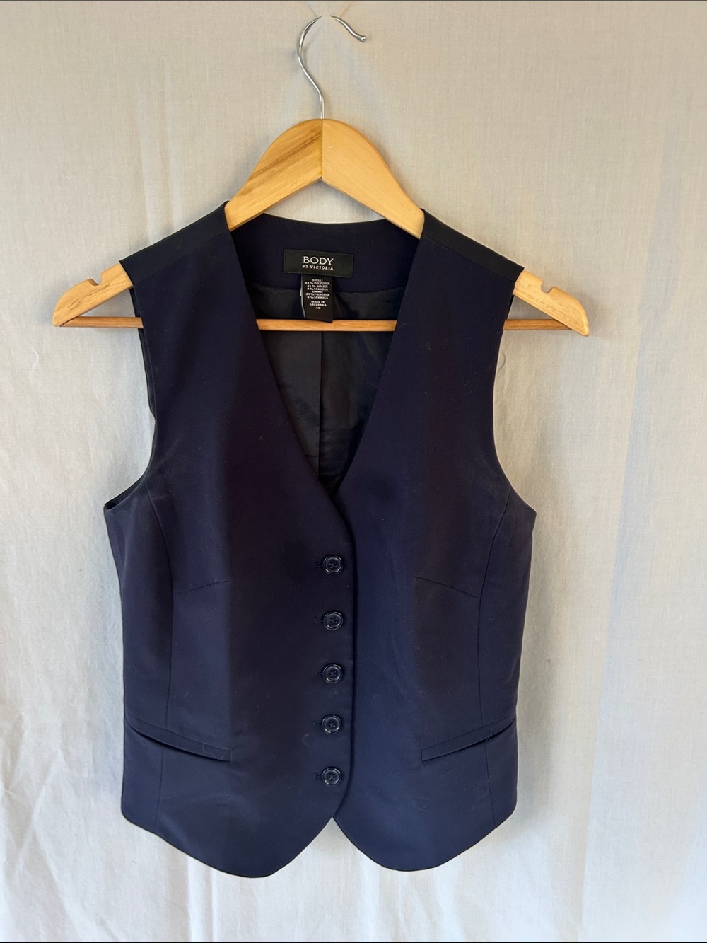 Vintage BODY by Victoria's Secret Navy Button Vest